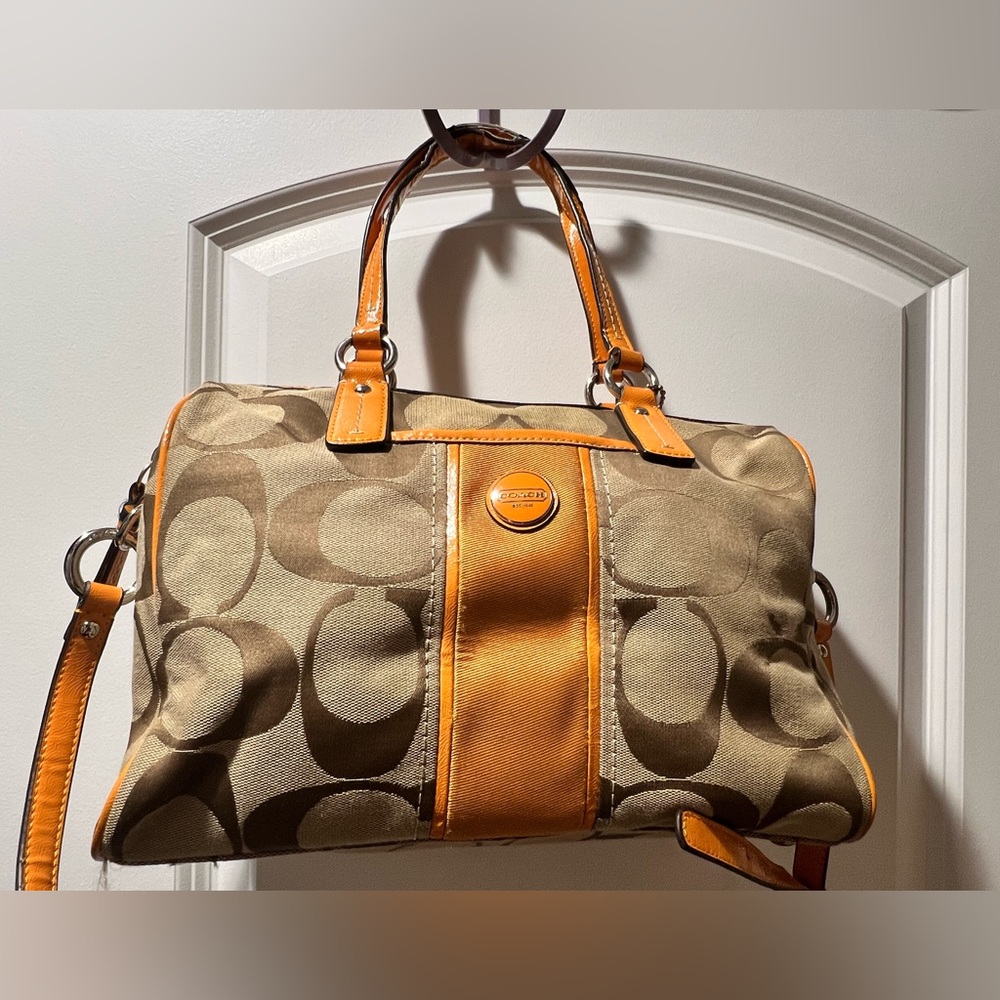 Coach Satchel with crossbody strap included. Great Used Condition